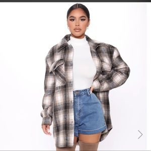 Plaid fall/winter FashionNova Jacket